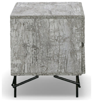 Nova Domus Aria Italian Multi Grey Bed and Two Nightstands, Queen