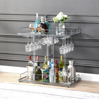 Lifestyle image of cart against wall with full cart visible.