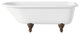Cheviot Products Traditional Cast Iron Bathtub With Faucet Holes, Antique Bronze