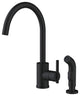 Parma Single Handle Kitchen Faucet w/ Spray, Satin Black