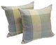 17" Jacquard Throw Pillows With Inserts, Set of 2, Vintage Plaid