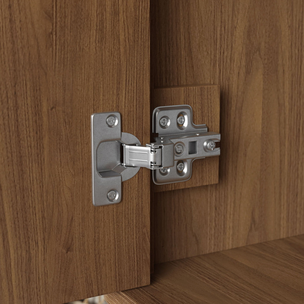 OVE Decors Gabi Single Sink Bathroom Vanity, Warm Walnut, 60", Double Sink