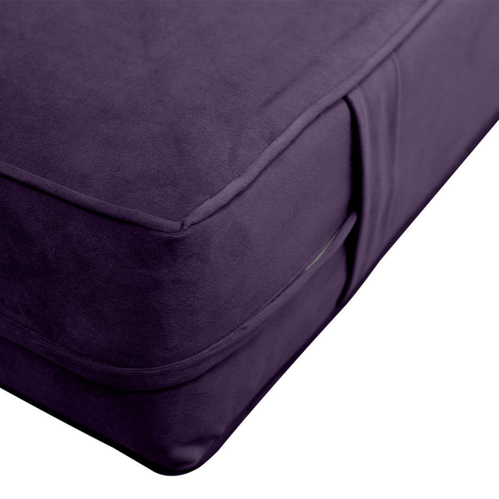 Same Pipe 6" Twin-XL 80x39x6 Velvet Indoor Daybed Mattress |COVER ONLY|-AD339