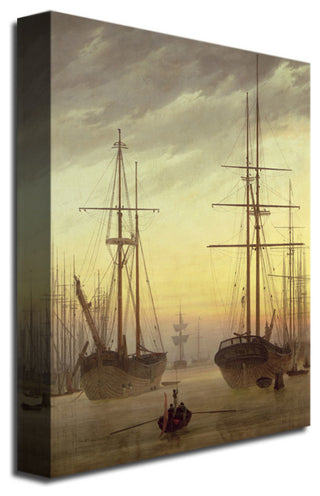 'View of a Harbour' Canvas Art by John Grimshaw