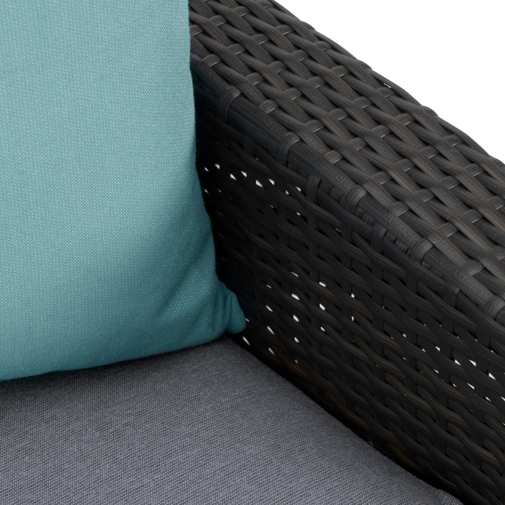 Deco 8 Piece Aluminum Outdoor Patio Sofa and Club Chair Set, Gray