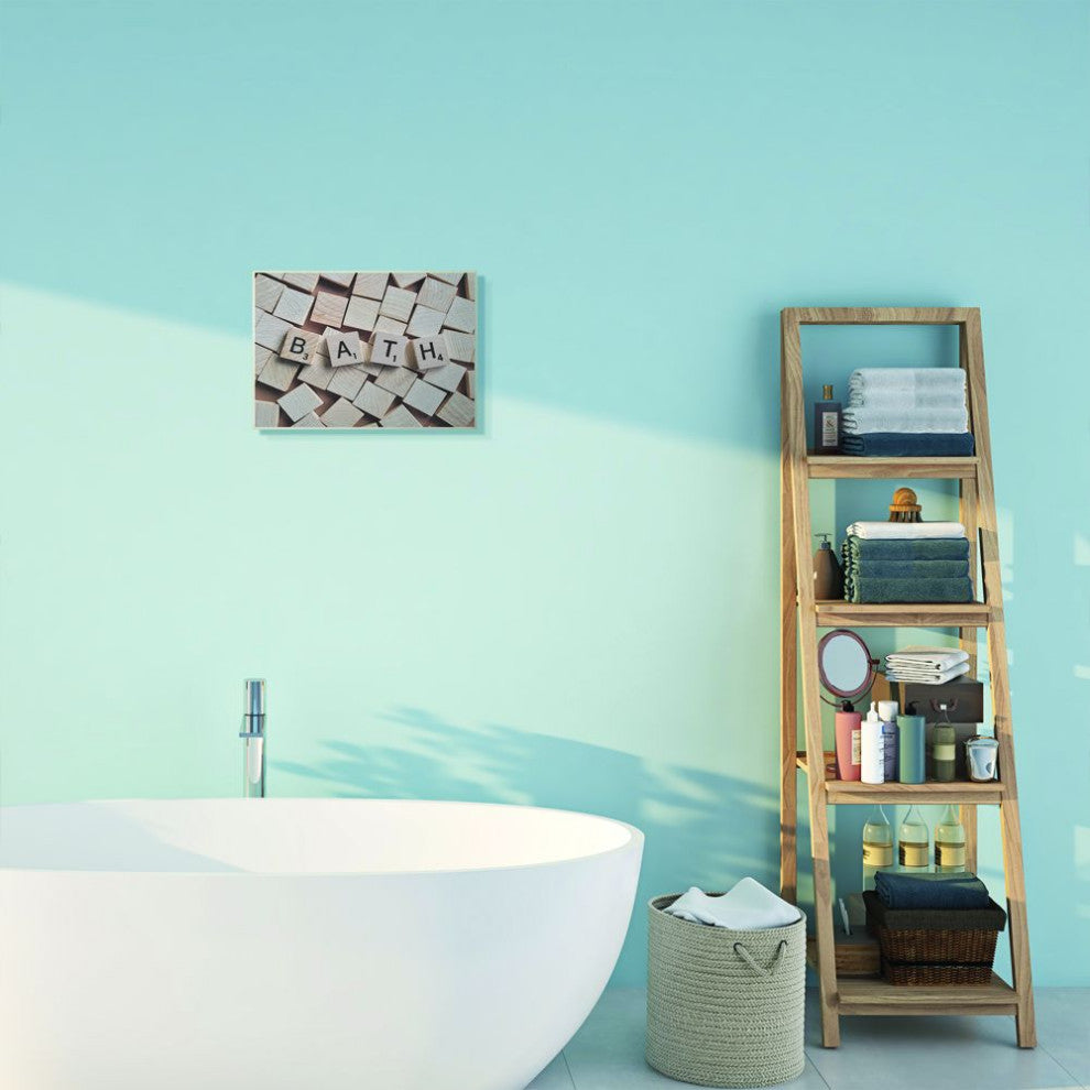 Stupell Industries Bath Scrabble Letters Bathroom Photograph, 10 x 15