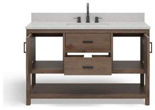 The Betsy Bathroom Vanity, Brown, 54", Single Sink, Freestanding