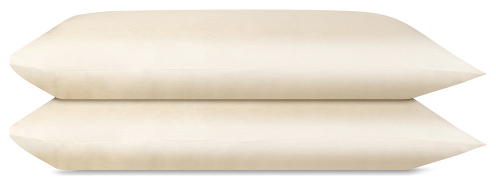 Delara 100% Eucalyptus Lyocell Tencel Pillowcase Set of 2, Fog, Queen, 21"x32"
