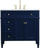 Stylish Blue Bathroom Vanity, 36"