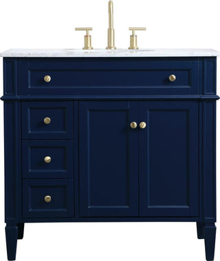 Stylish Blue Bathroom Vanity, 36"