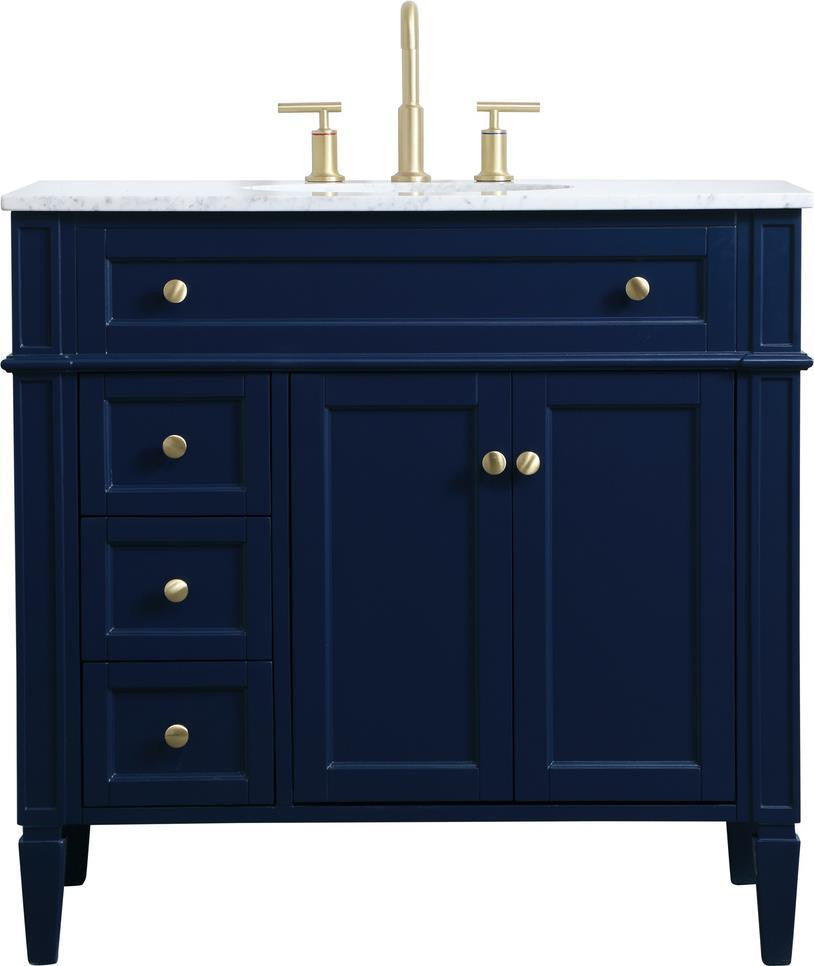 Stylish Blue Bathroom Vanity, 36"