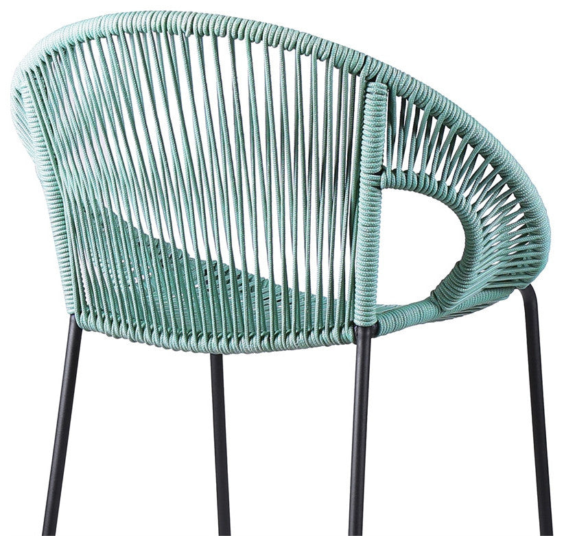 Acapulco 30 Indoor Outdoor Steel Bar Stool with Wasabi Rope