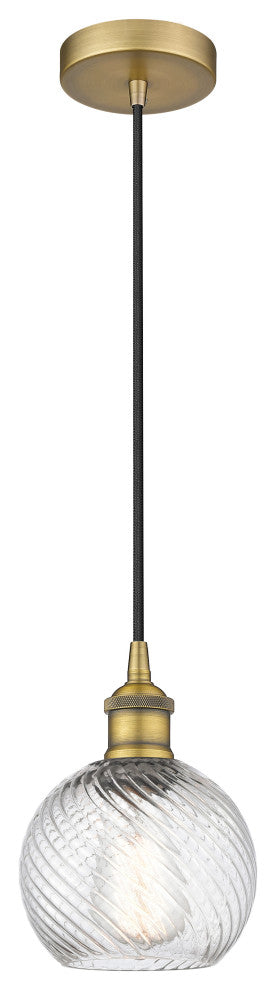 Innovations 616-1P-BB-G1214-6 1-Light Mini Pendant, Brushed Brass