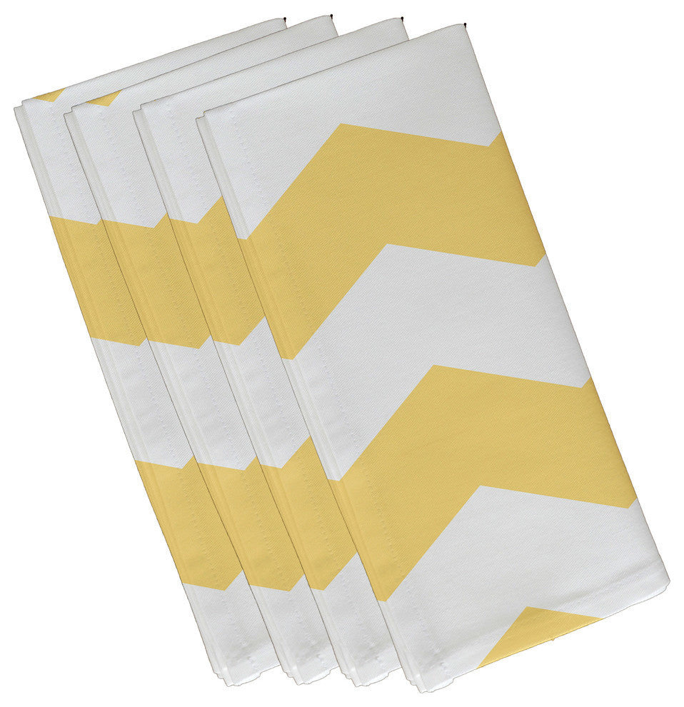 Geometric Decorative Napkin, Lemon, Set of 4