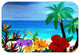 Tropical Flowers Plush Bath Mat, 30"x20"