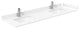 Beckett TK 72" Dark Gray Double Vanity,  Cultured Top, Nickel Trim