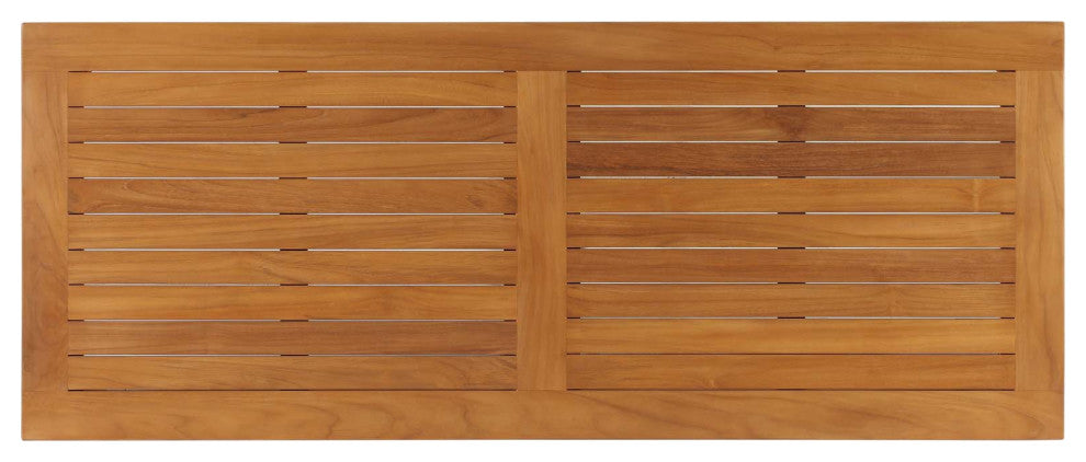 Upland Outdoor Patio Teak Wood Coffee Table - Natural