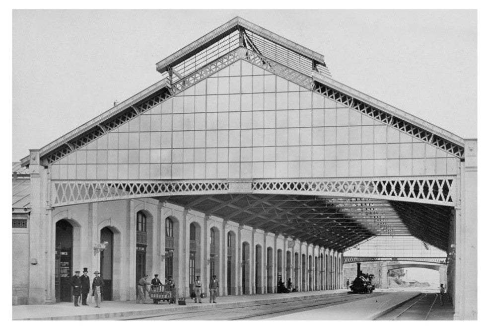 "France, 1860-1863 - Nevers Station" Print by Auguste Hippolyte Collard, 32"x22"