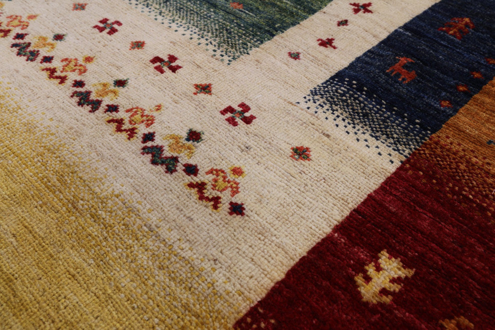 Hand Knotted Persian Gabbeh Tribal Rug 5' 6" X 7' 10" Q7305