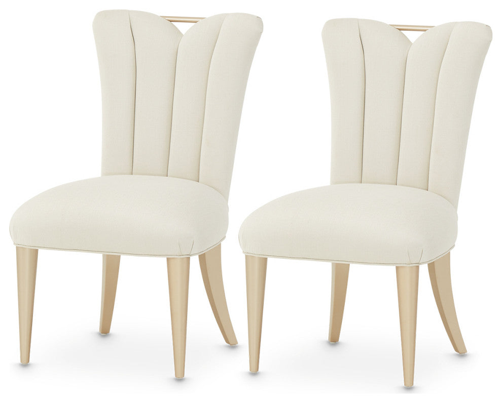 La Rachelle Dining Side Chair, Set of 2 - Medium Champagne