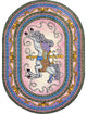 Kid Essentials, Carousel, Pink, 7'8"x10'9" Oval