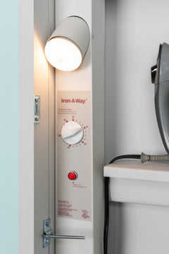 Premium Swivel Electric Ironing Center, Flat Maple Veneer Door