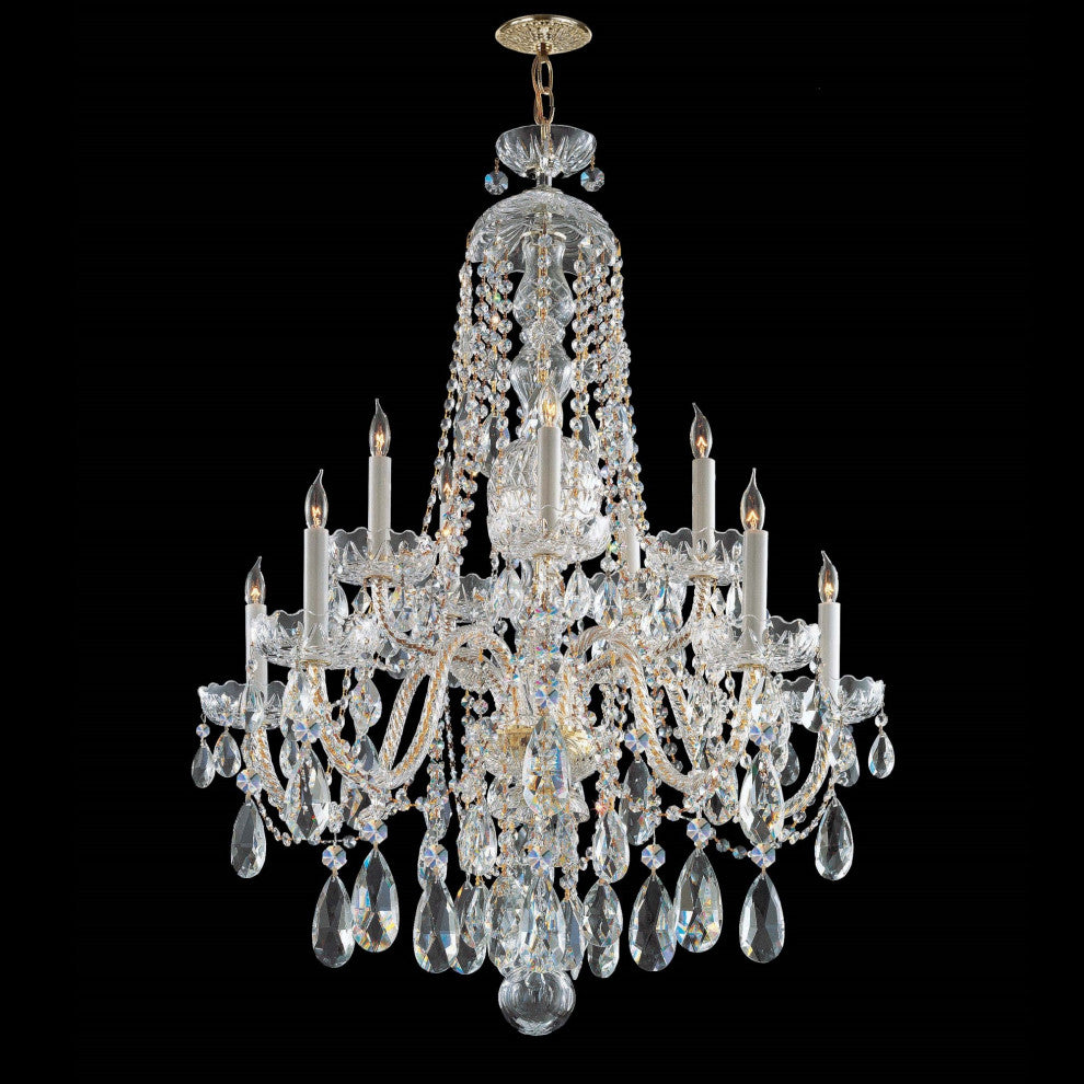 Crystorama Lighting Group 1110-CL-MWP Traditional Crystal 10 - Polished Brass