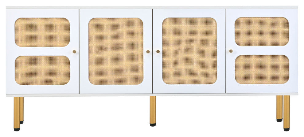 Gewnee  TV Stand with Rattan Door