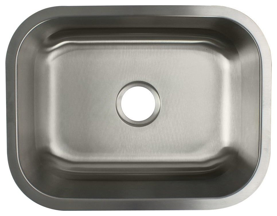 Transolid Meridian 23 1/8"x17 7/8"x9" Single Undermount SS Kitchen Sink