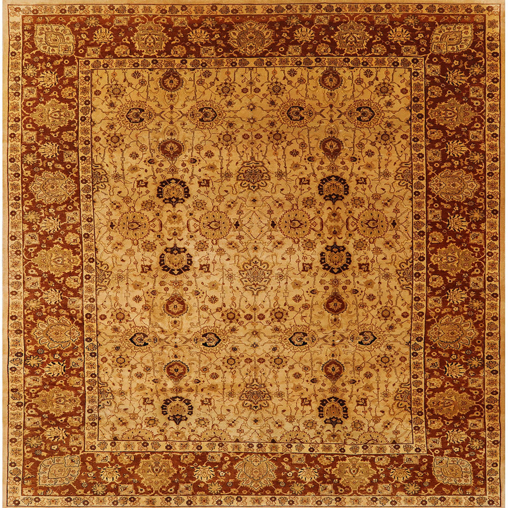 Ahgly Company Indoor Square Mid-Century Modern Area Rugs, 5' Square