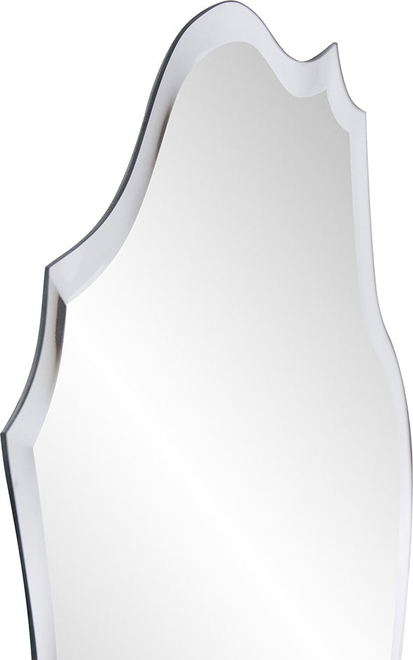 Oblong Scalloped Frameless Mirror