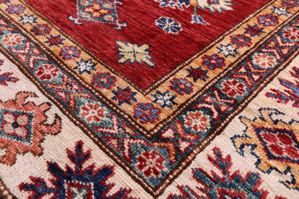 Super Kazak Handmade Wool Rug 5' 5" X 8' 1" Q10350