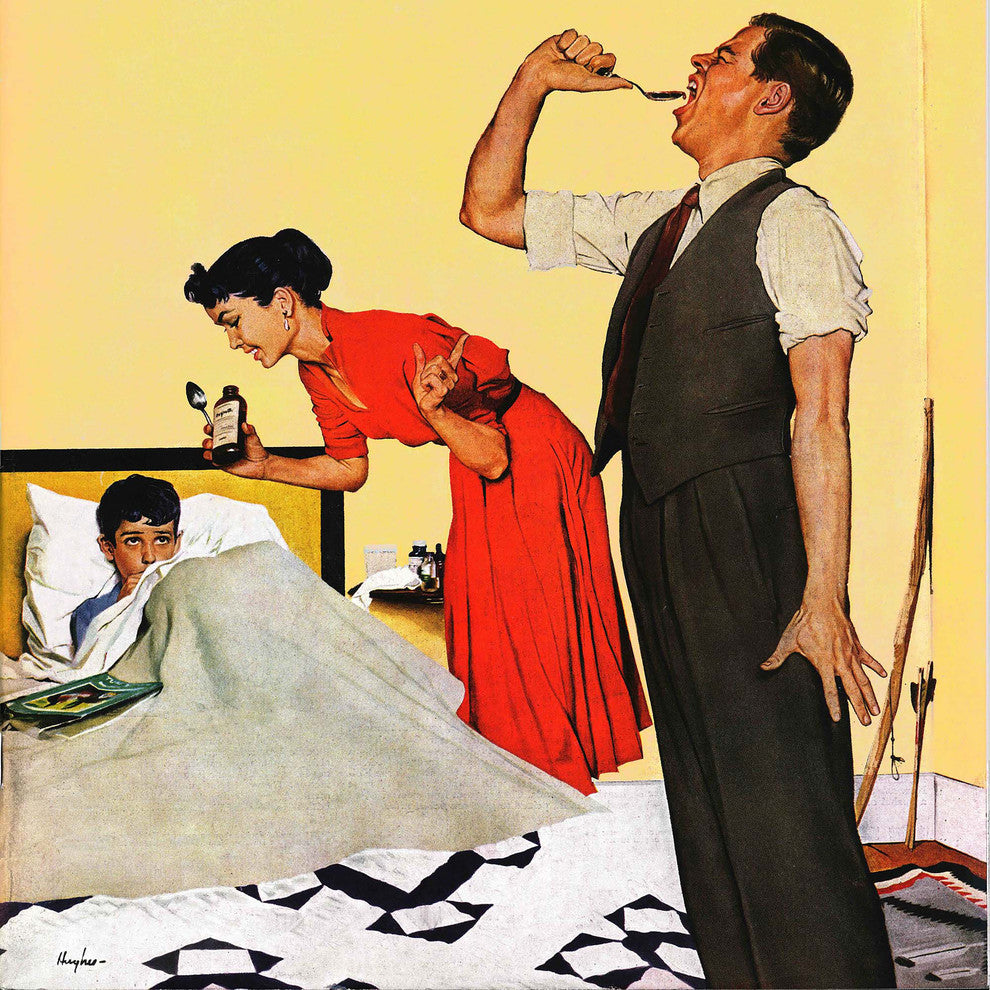 "Take Your Medicine" Painting Print on Canvas by George Hughes