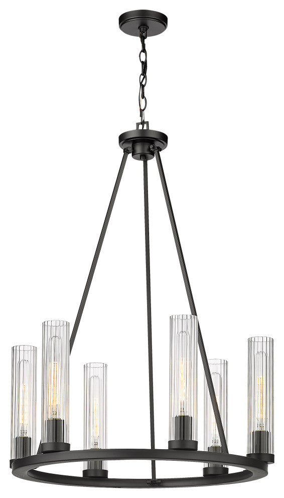 Z-LITE 3031-6BRZ 6 Light Chandelier, Bronze