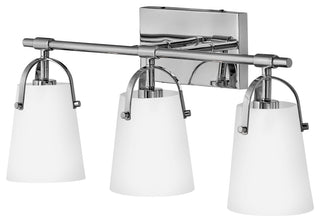Hinkley Foster Medium Three Light Vanity, Chrome