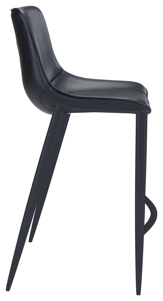 Magnus Bar Chair, Set of 2 Black