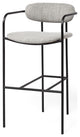 Light Gray Black Framed Bar Stool