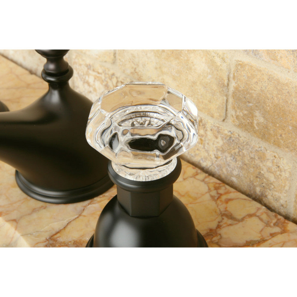 Kingston Brass Widespread Bathroom Faucet With Brass Pop-Up, Oil Rubbed Bronze