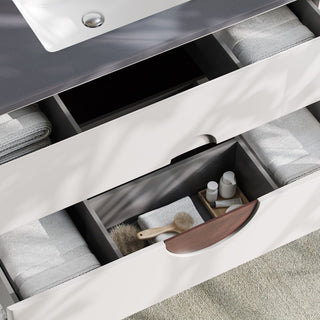 Rhonda Bath Vanity, Beige, 48", Single Sink, Freestanding