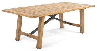 Truss 39" x 84" Rectangular Dining Table, Natural Teak