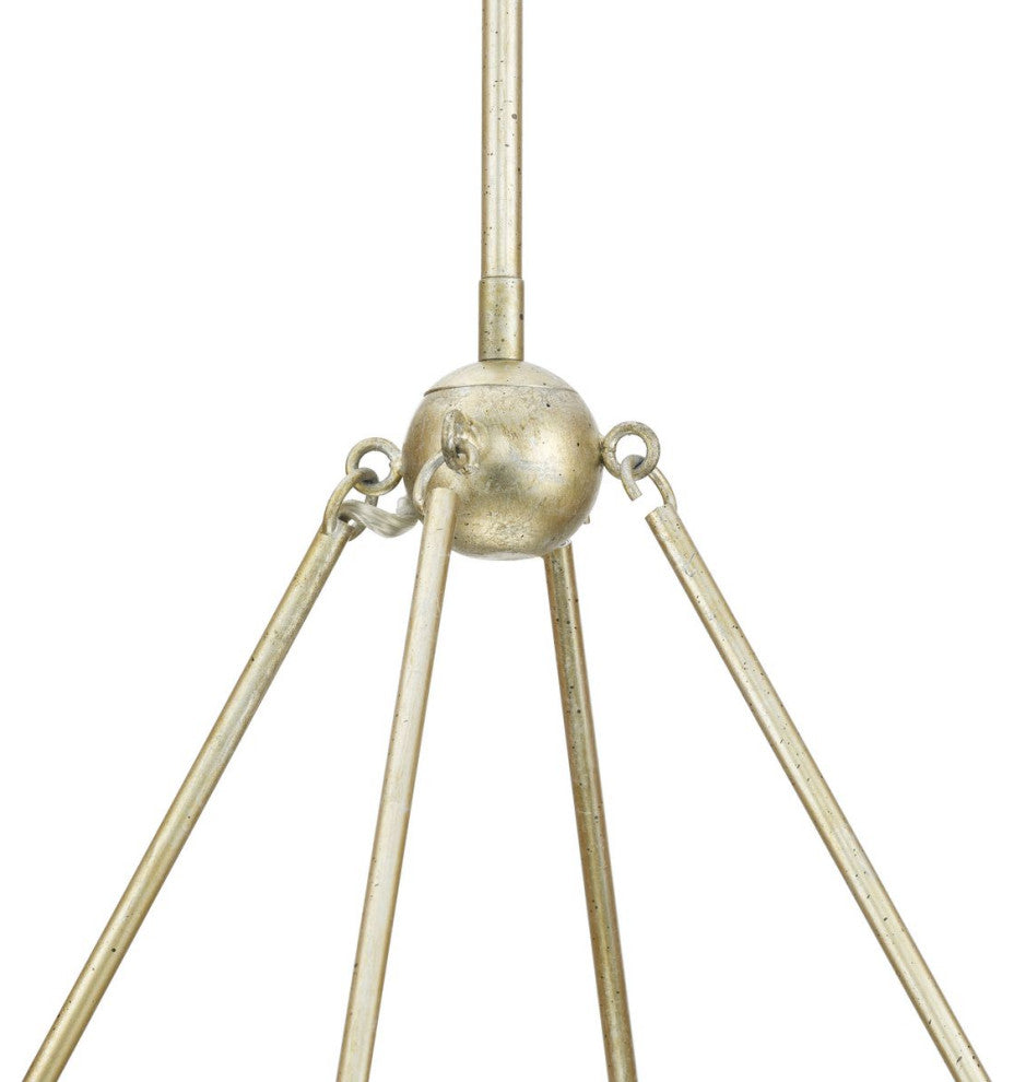 Laurel Collection 8-Light Transitional Chandelier, Gilded Silver