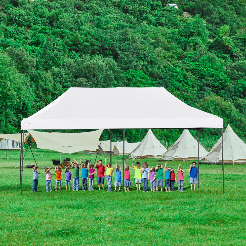 JEAREY Pop Up Canopy Tent, Outdoor Canopy, 4 Sand Bags, White, 10x20ft