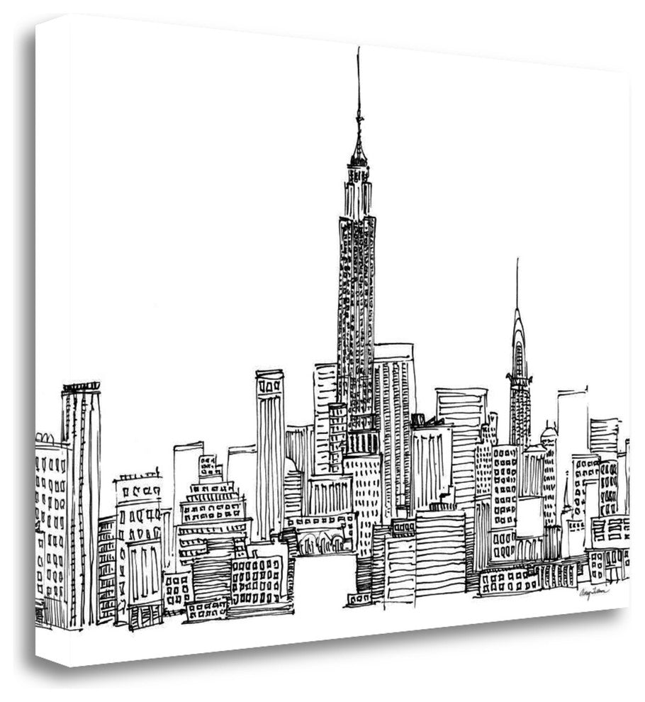 "New York Skyline Crop" By Avery Tillmon, Giclee Print on Gallery Wrap Canvas