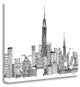 "New York Skyline Crop" By Avery Tillmon, Giclee Print on Gallery Wrap Canvas