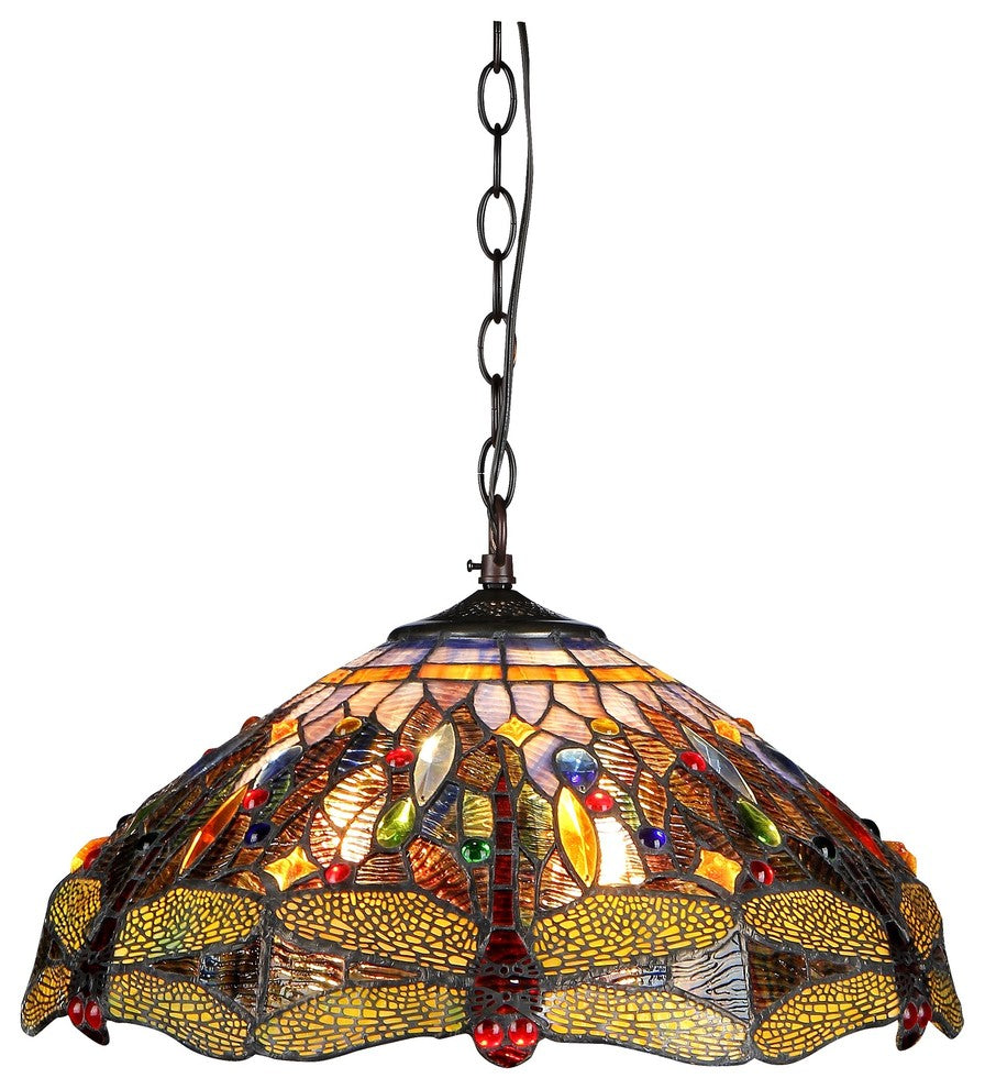 Dragan 3-Light Dragonfly Ceiling Pendant Fixture