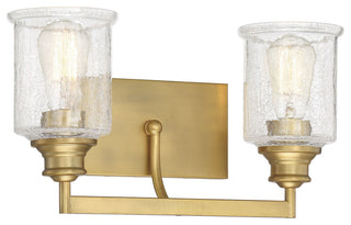 Hampton Warm Brass, 2-Light Bath