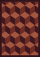 Kaleidoscope Rug, Highrise, 5'4"x7'8", Burgundy