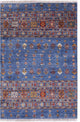 Super Kazak Khorjin Hand-Knotted Wool Rug 3' 5" X 5' 1" Q10103