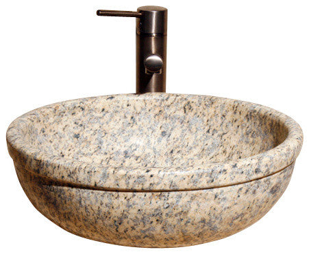 V-VR166L Mojave Gold Honed Vessel Sink
