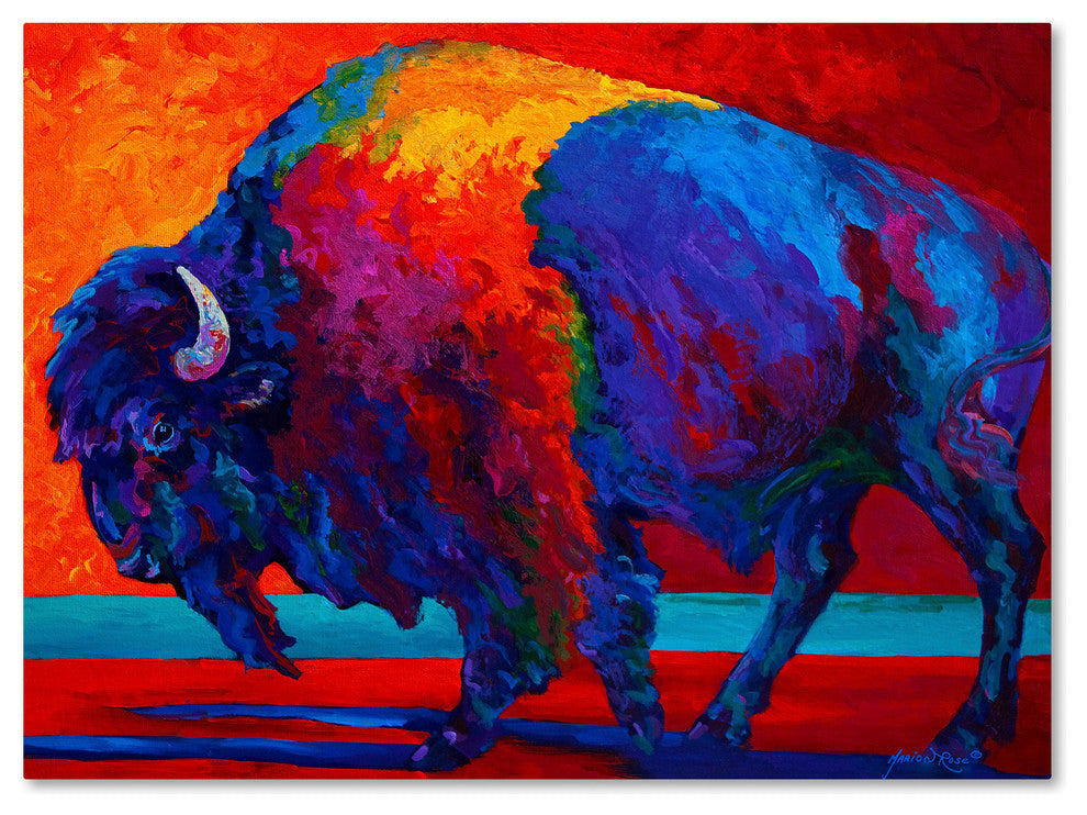Marion Rose 'Abstract Bison' Canvas Art, 35" x 47"